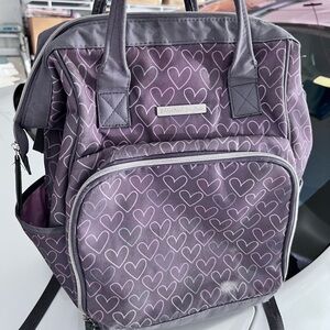 BananaFish Studios Purple Geometric Backpack Insulated Baby Supplies Storage